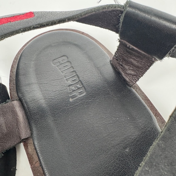 Camper Black Leather Strappy Sandals | Men’s 11.5